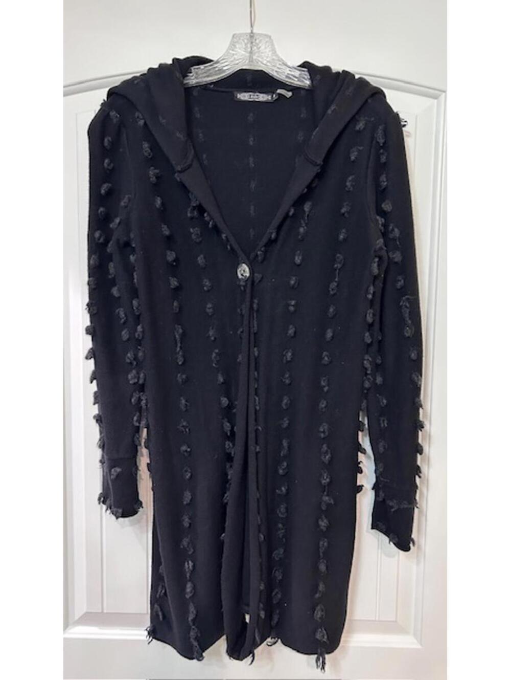 ✨ Zozo Black Textured Jacket Size Medium One-button Oversize Unique